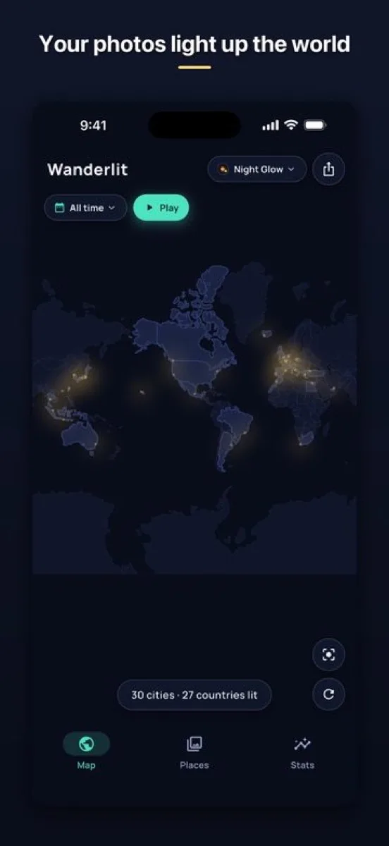Wanderlit travel map